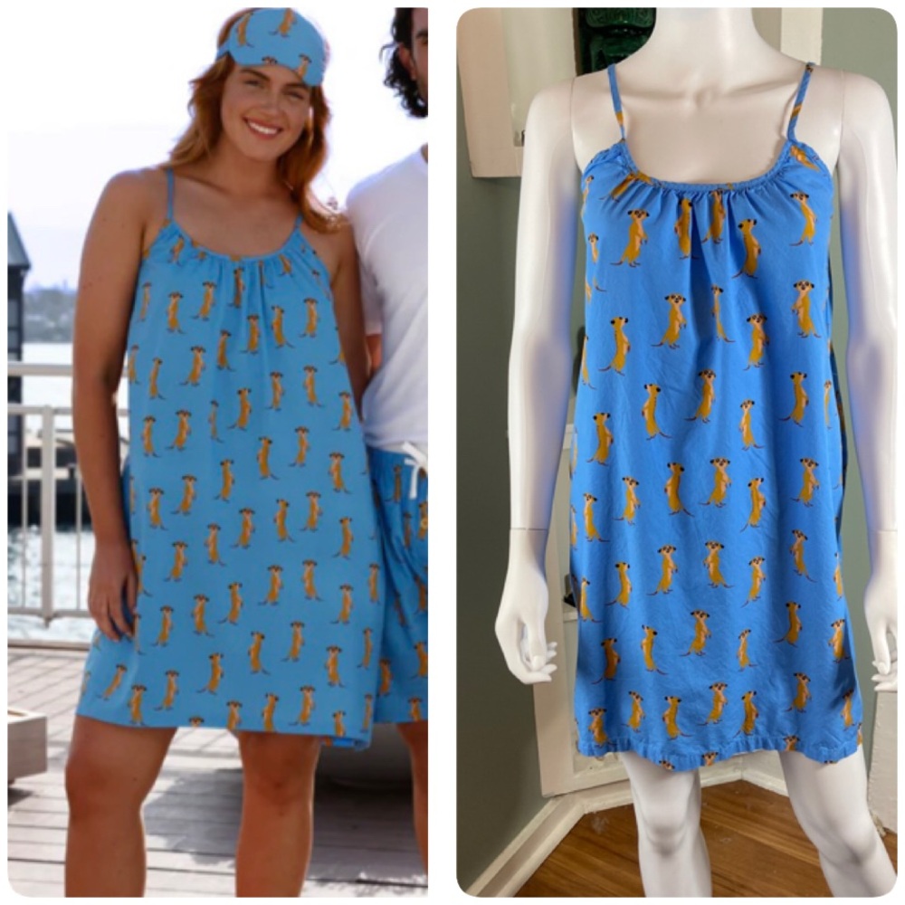 Bamboozld Meercat Nightgown Bamboo/Cotton Sleep Nightie Nightgown Mini Dress S